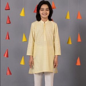 Boys kurta only  Schiffli Embroidered Cambric Kurta
